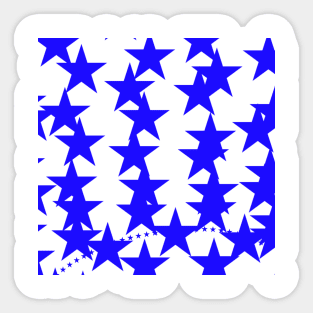 blue stars pattern background abstract Sticker